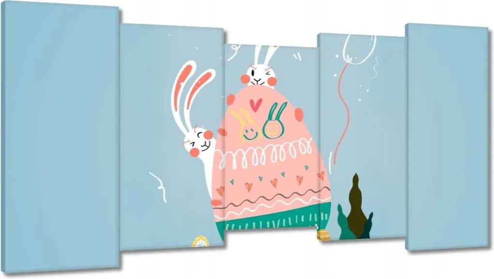 Vászonkép 150x80 Nyúl Húsvét