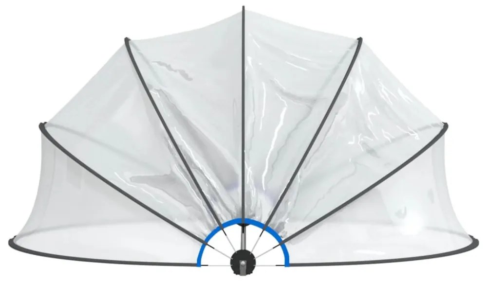 kerek PVC medencekupola 467x234 cm