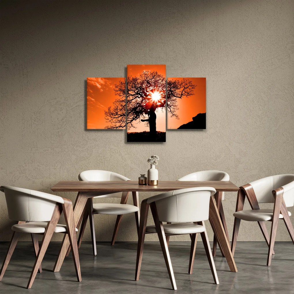 Kép - Tölgy napnyugtakor (90x60 cm)