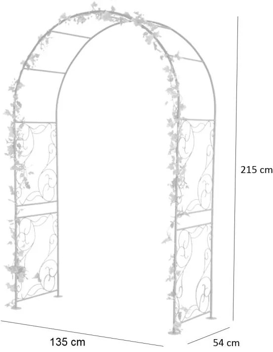 Kerti pergola 135 x 54 x 215 cm | jaks