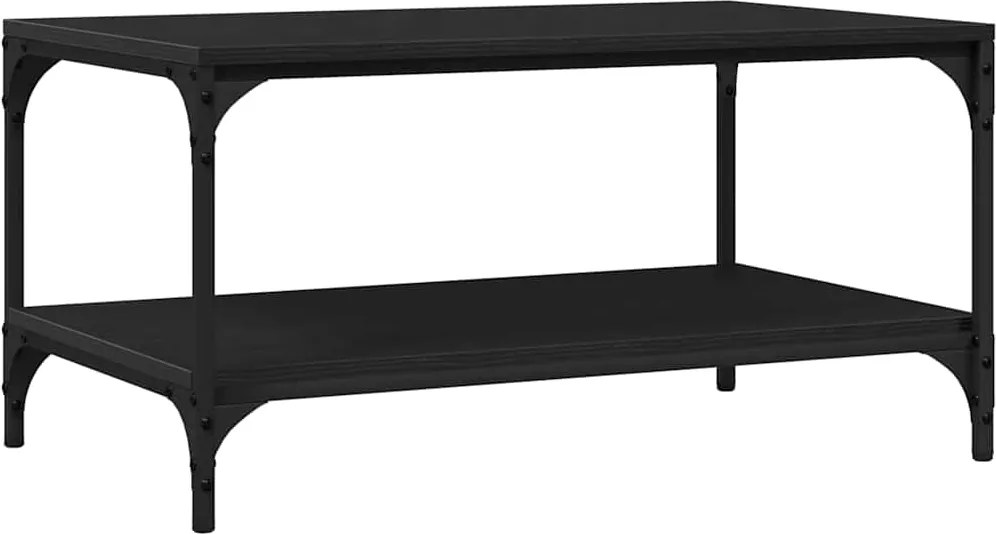 vidaXL Dohányzóasztal Fekete tölgy 81 x 50 x 40 cm Faanyag