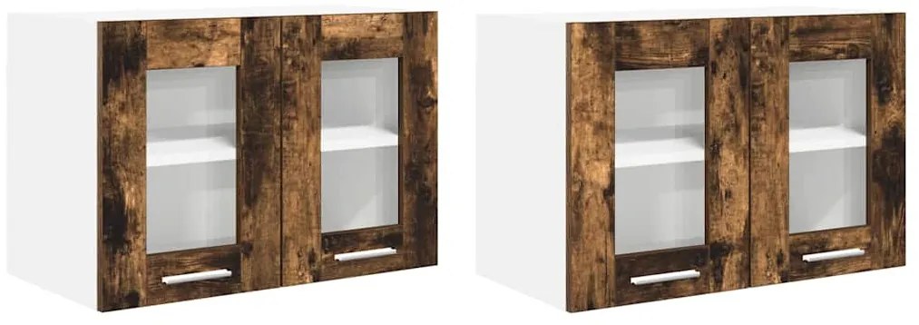 Függő szekrény Riga 2 pcs Füstölt tölgy 60 x 31 x 40 cm Faanyag