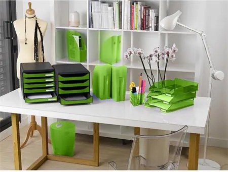 Papírkosár, 15 liter, PP, EXACOMPTA Linicolor, almazöld (EX45397D)