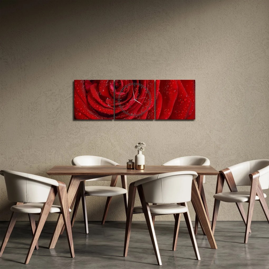 Kép - részlet a rózsáról (órával) (90x30 cm)