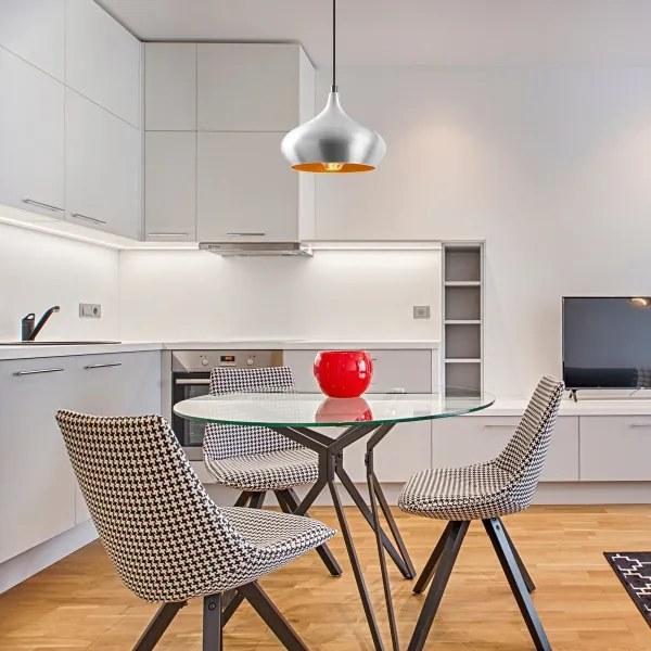 DODO függőlámpa kábellel 1xE27/40W/230V matt króm