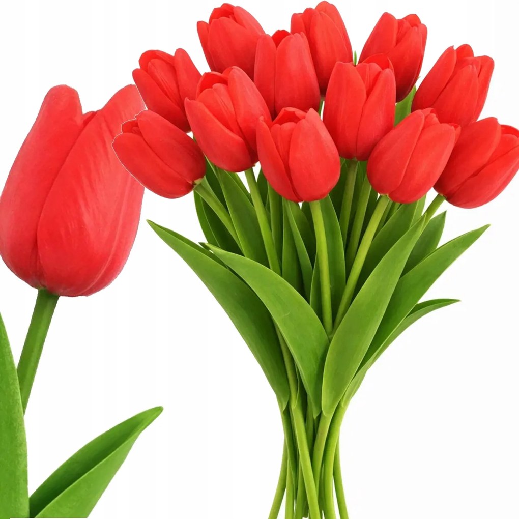 12x Tulipán Mesterséges Habszivacs Mesterséges Virágok, Mint Egy Élő Csokor