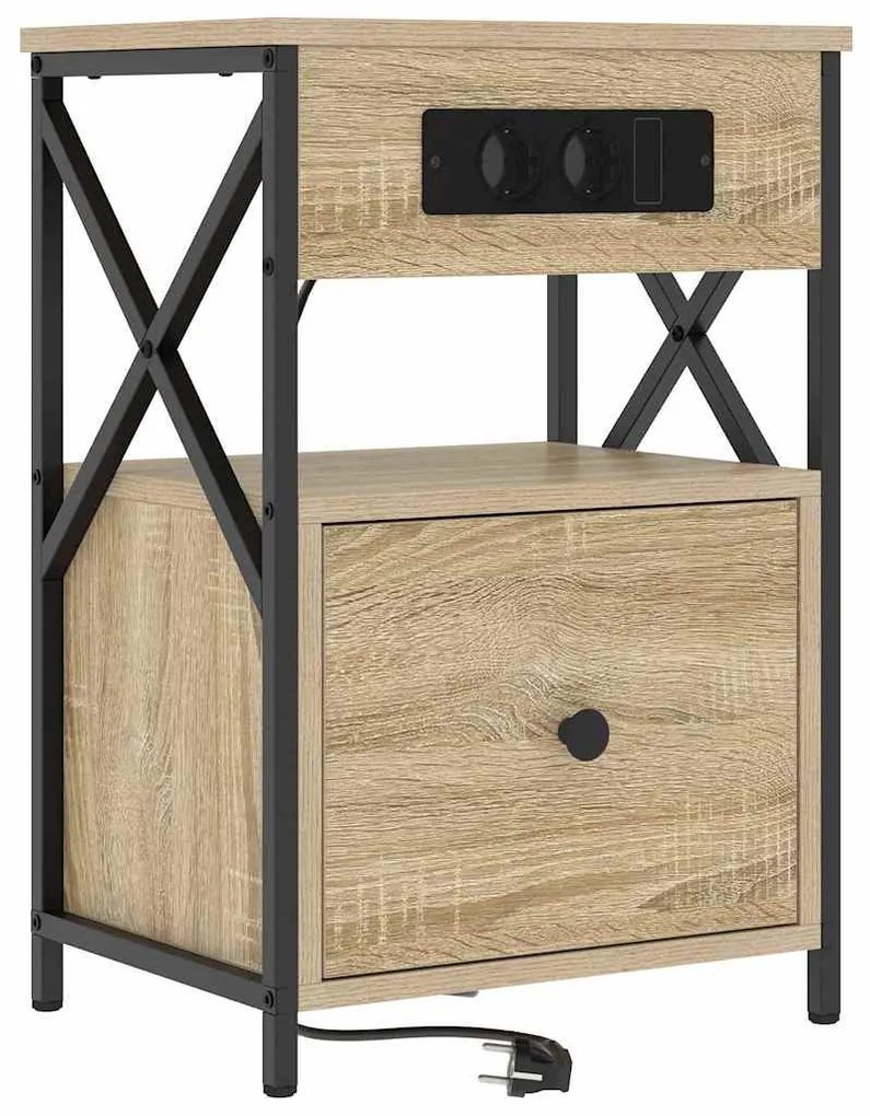 Éjjeliszekrény 2 pcs sonoma tölgy 40 x 31 x 60 cm Faanyag