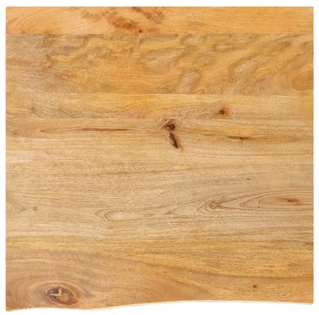 tömör mangófa asztallap természetes éllel 80 x 80 x 2,5 cm
