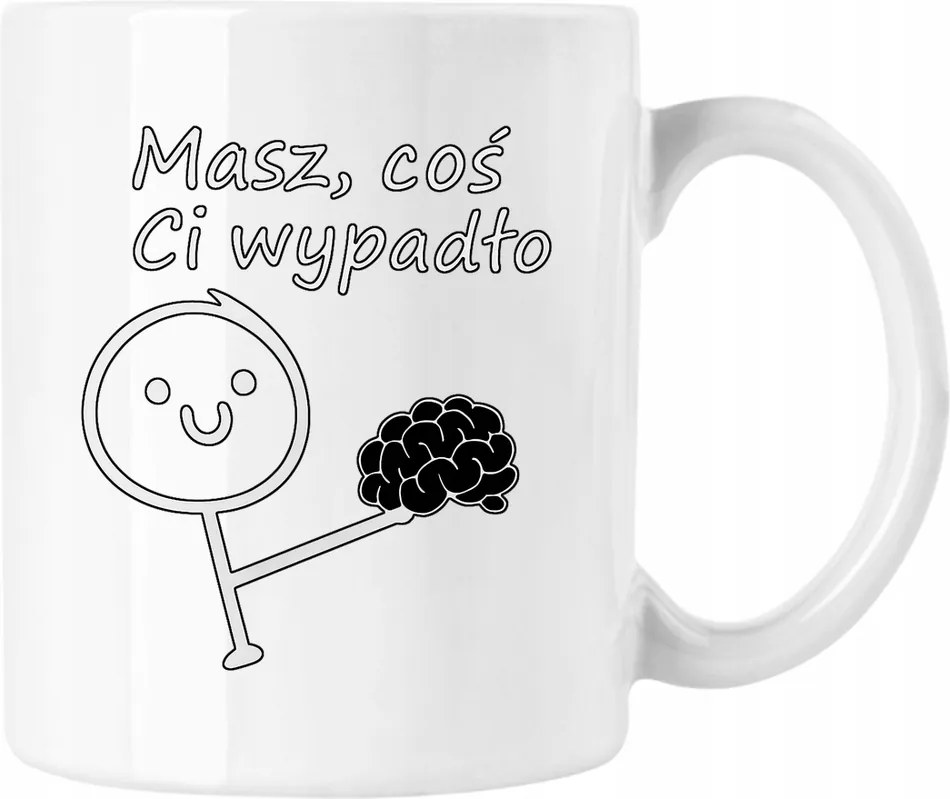 Bögre valami kiesett az agyad vicces fehér 330ml