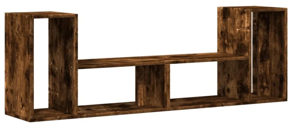 2 db füstös tölgy színű szerelt fa TV-szekrény 75 x 30 x 50 cm