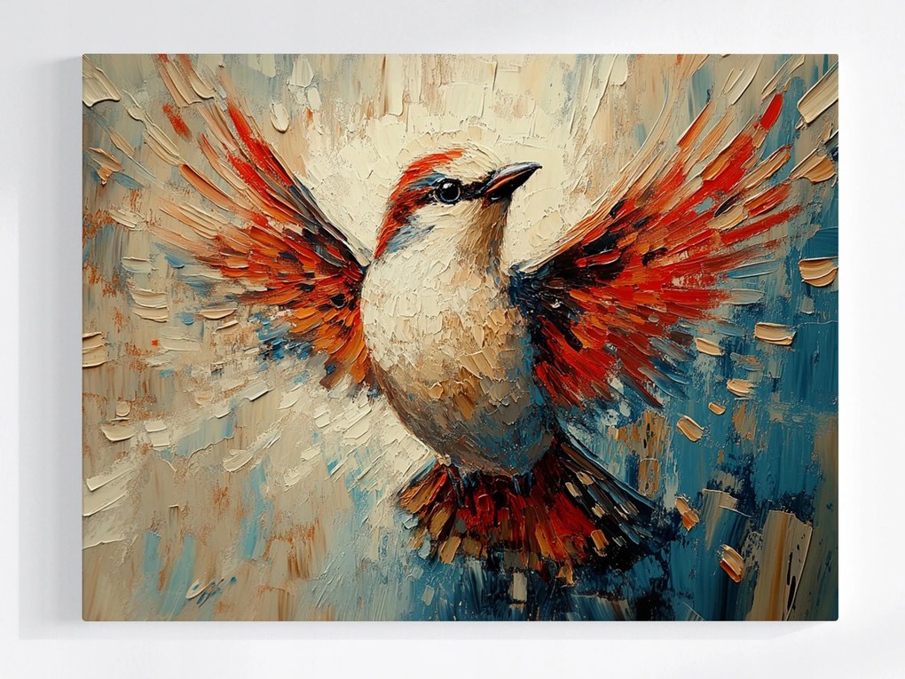 Vászonkép Canvas Természet Madár Szárnyak Toll Mozgás Elem Színes 80x60