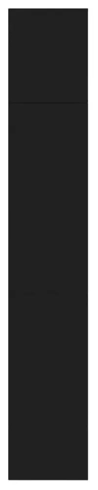 3-részes fekete könyv-/TV-szekrényszett 180 x 30 x 180 cm