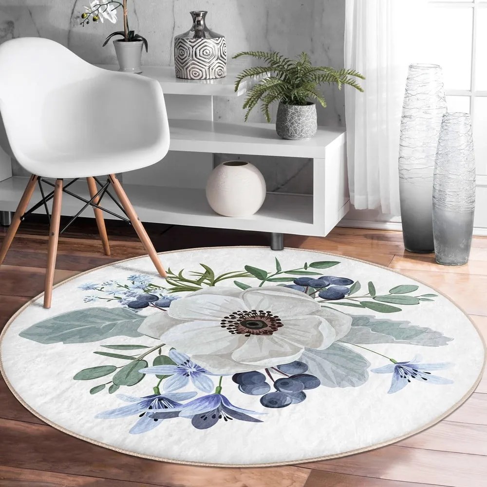 Mosható-robotporszívóval tisztítható kerek szőnyeg ø 80 cm Comfort – Mila Home