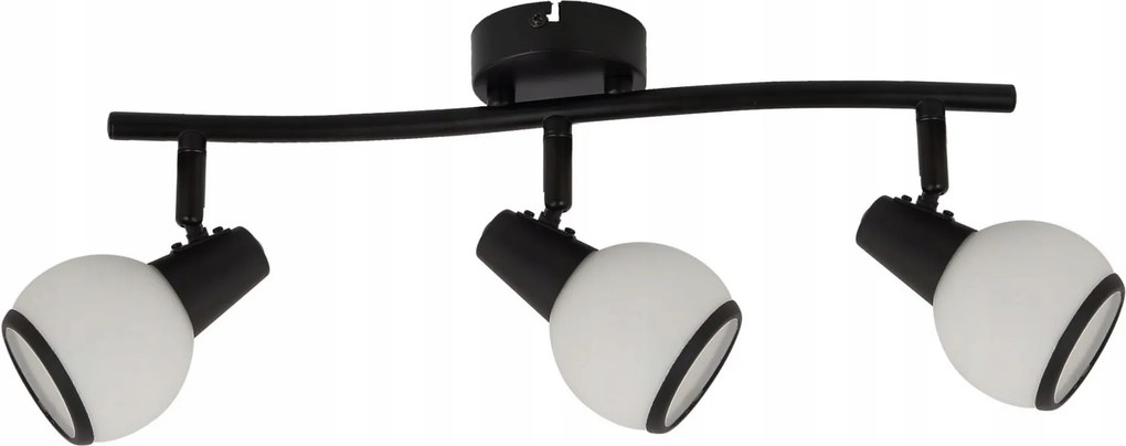 Loris díszléc 3 lángos fekete matt 817403-30