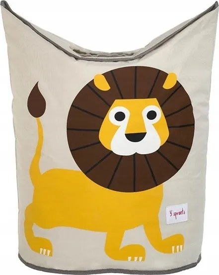 3 Sprouts Gyerek szennyestartó kosár Oroszlán tágas és könnyű fogantyúkkal