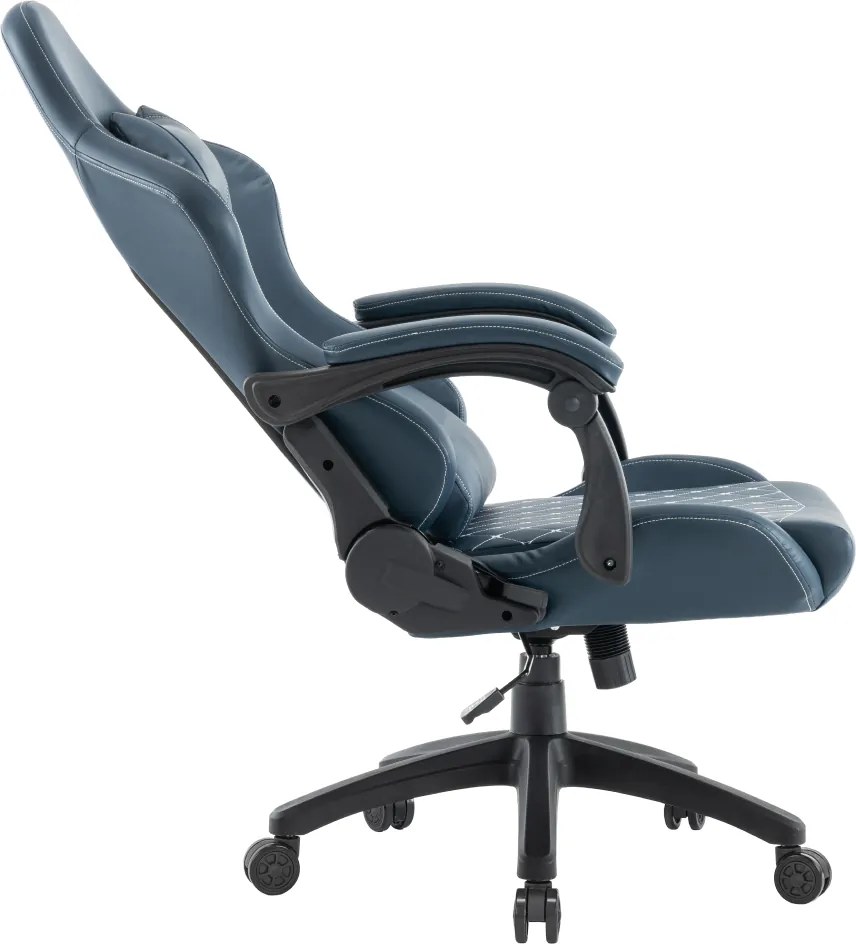 Irodai/gamer szék, kék, teherbírás 150 kg, SAMIE