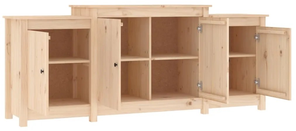 tömör fenyőfa tálalószekrény 164 x 37 x 68 cm