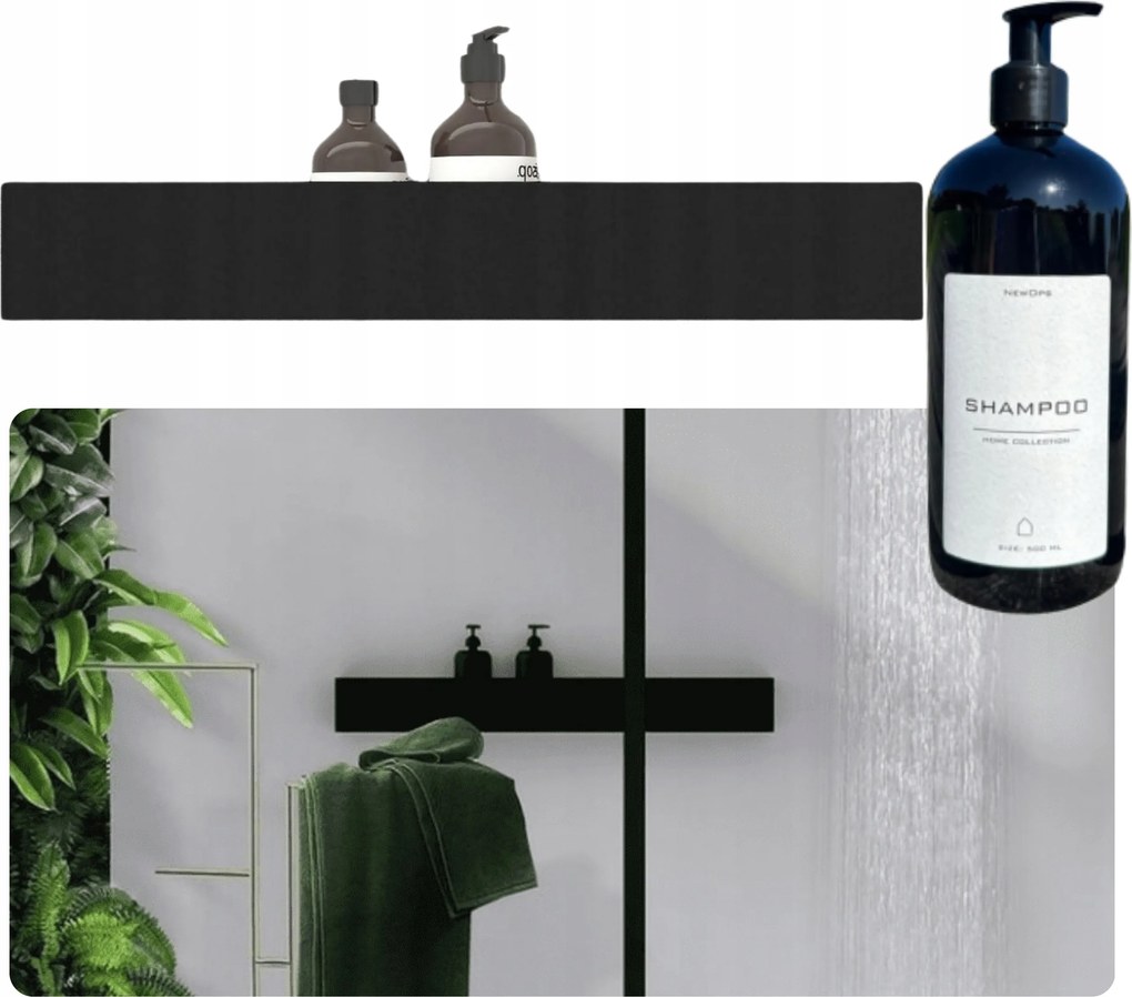 Fém Kabin Polc Akasztós Fém Fürdőszoba 60 cm Ajándék