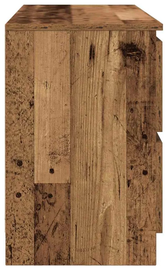 antik fa színű szerelt fa TV-szekrény 100x35x54 cm