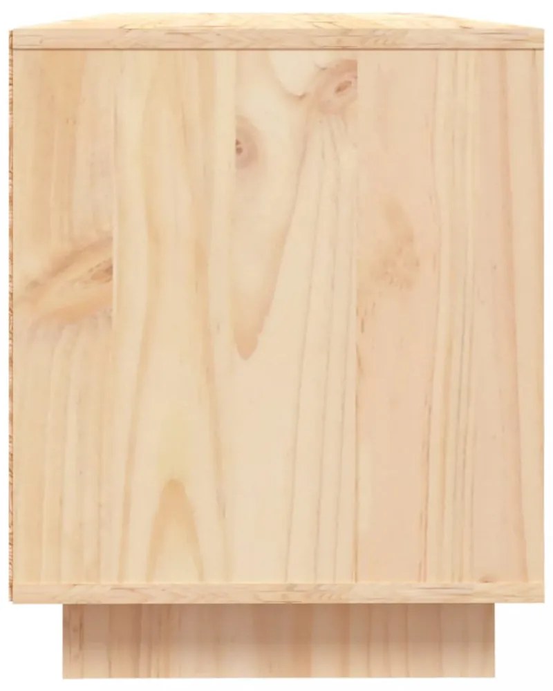 tömör fenyőfa TV-szekrény 110,5 x 35 x 44 cm