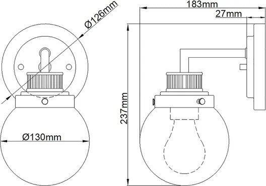 Quintiesse QN-POPPY1-HB-BATH - Fürdőszobai fali lámpa POPPY 1xE27/60W/230V IP44 arany