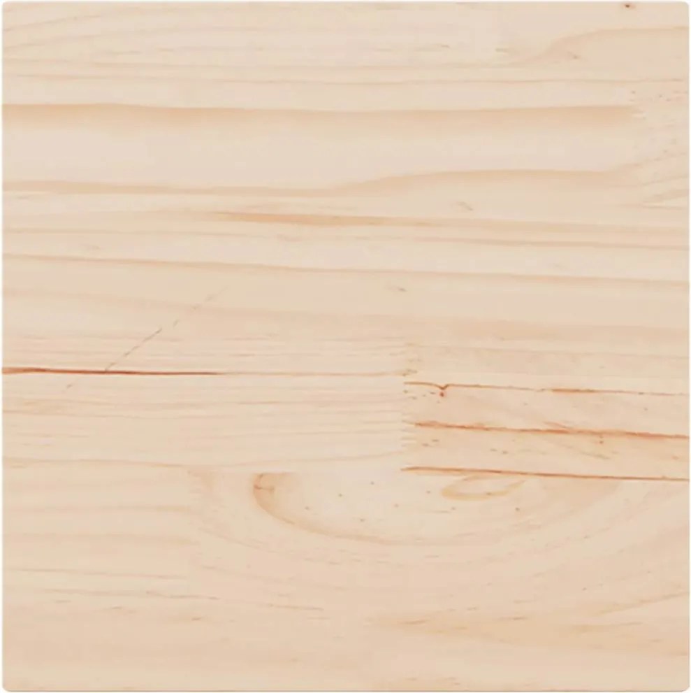 vidaXL tömör fenyőfa négyzet alakú asztallap 50 x 50 x 1,7 cm