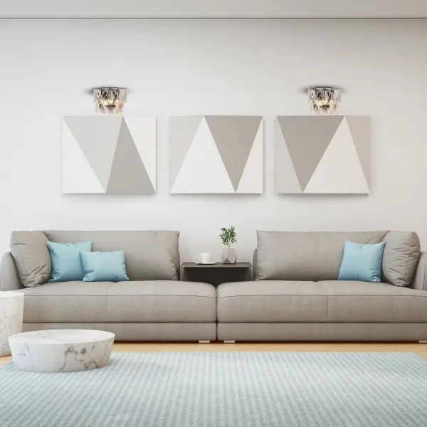 Fali kristály lámpa CHELSEA 2xE14/40W/230V króm