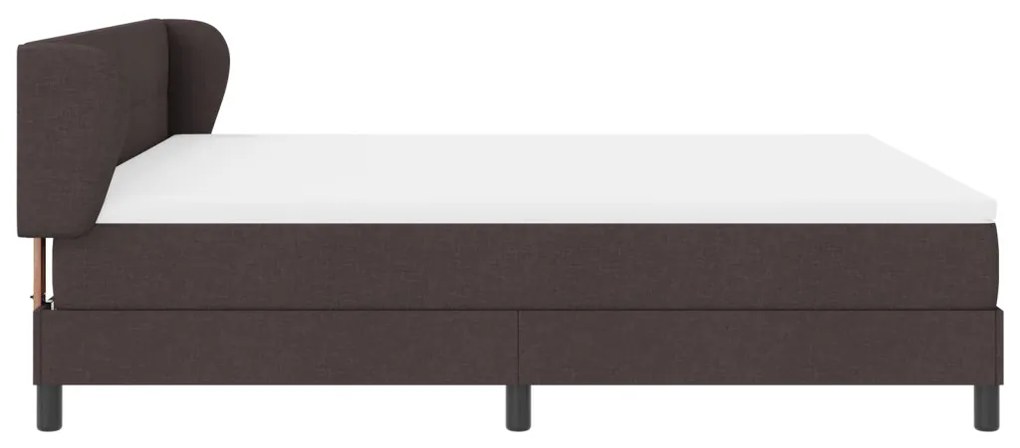 Boxspring Ágy Matrac 180x200 cm Sötétbarna Szövet