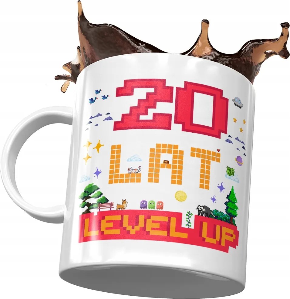 Születésnapi bögre 20 20-es 20-as Tökéletes Ajándék Nyomtatott Fotóval