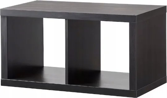 Ikea Ikea Kallax könyvespolc, fekete-barna, 77x41 cm
