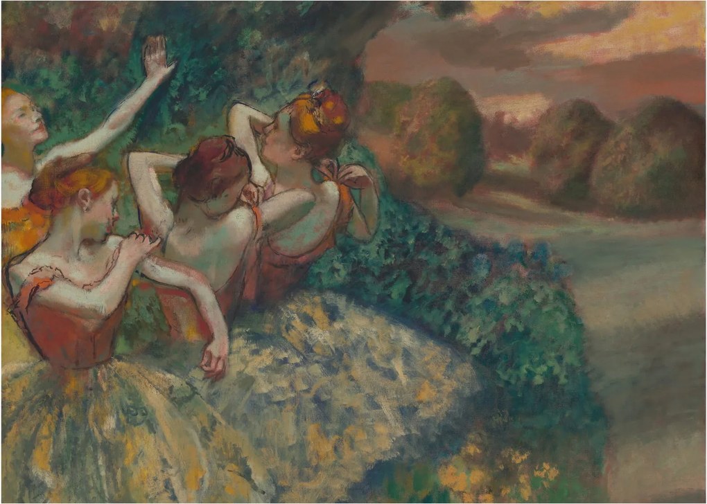 Üveg kép - Edgar Degas, Four Dancers, reprodukciók (70x50 cm)