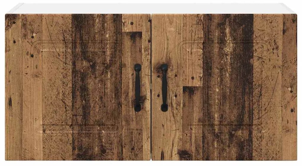 Fali konyhaszekrény polcokkal Öreg fa 80 x 31 x 40 cm Faanyag