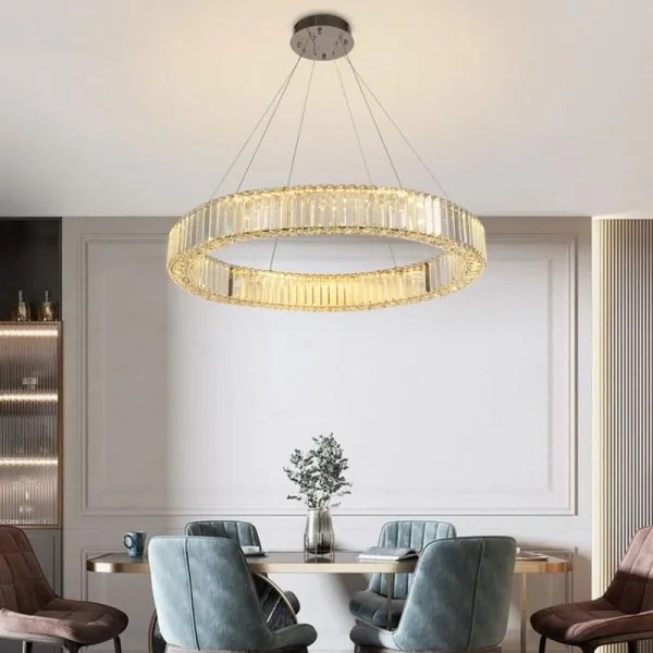 LED állítható fényerejű csillár kábellel LED/50W/230V 3000-6500K króm, DO