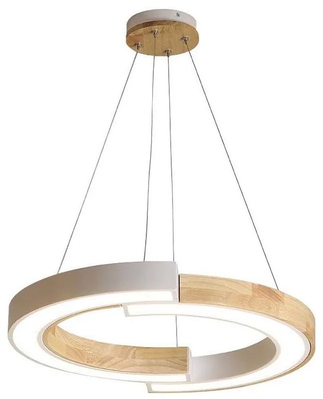 LED Csillár zsinóron LED/32W/230V 3000K fehér/fa