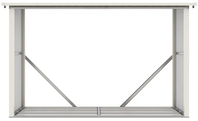 G21 WOH 335 tüzifa tároló - 242 x 89 cm, szürke