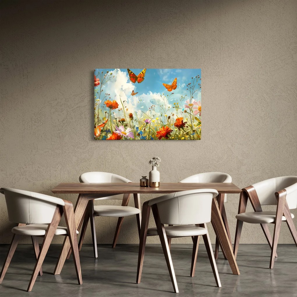 Kép - Pillangók a nyári réten (90x60 cm)