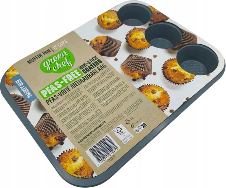 Muffin Forma 12 Lyukú Szénacél