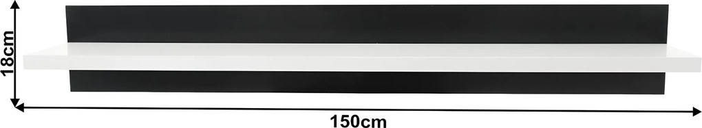 Nappali sor LED világítással, fehér/fekete- extra magas fényű HG, LEO