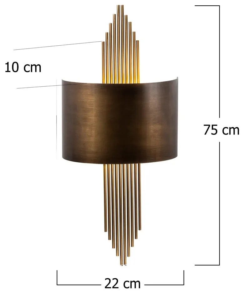 Aranyszínű fali lámpa – Opviq lights