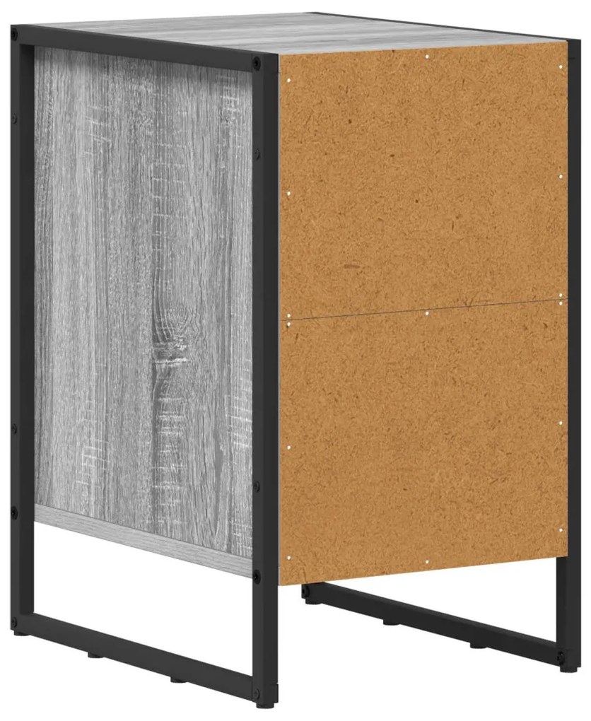 Éjjeli asztal 2 pcs Szürke Sonoma 39.5 x 30 x 50 cm Faanyag