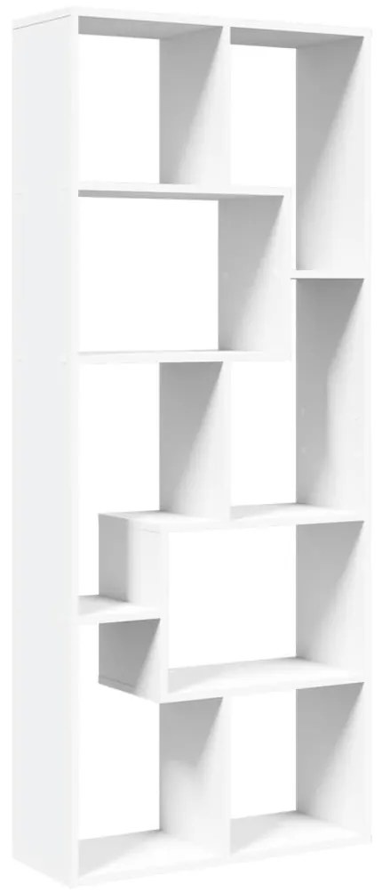 fehér szerelt fa térelválasztó könyvespolc 67 x 25 x 161,5 cm