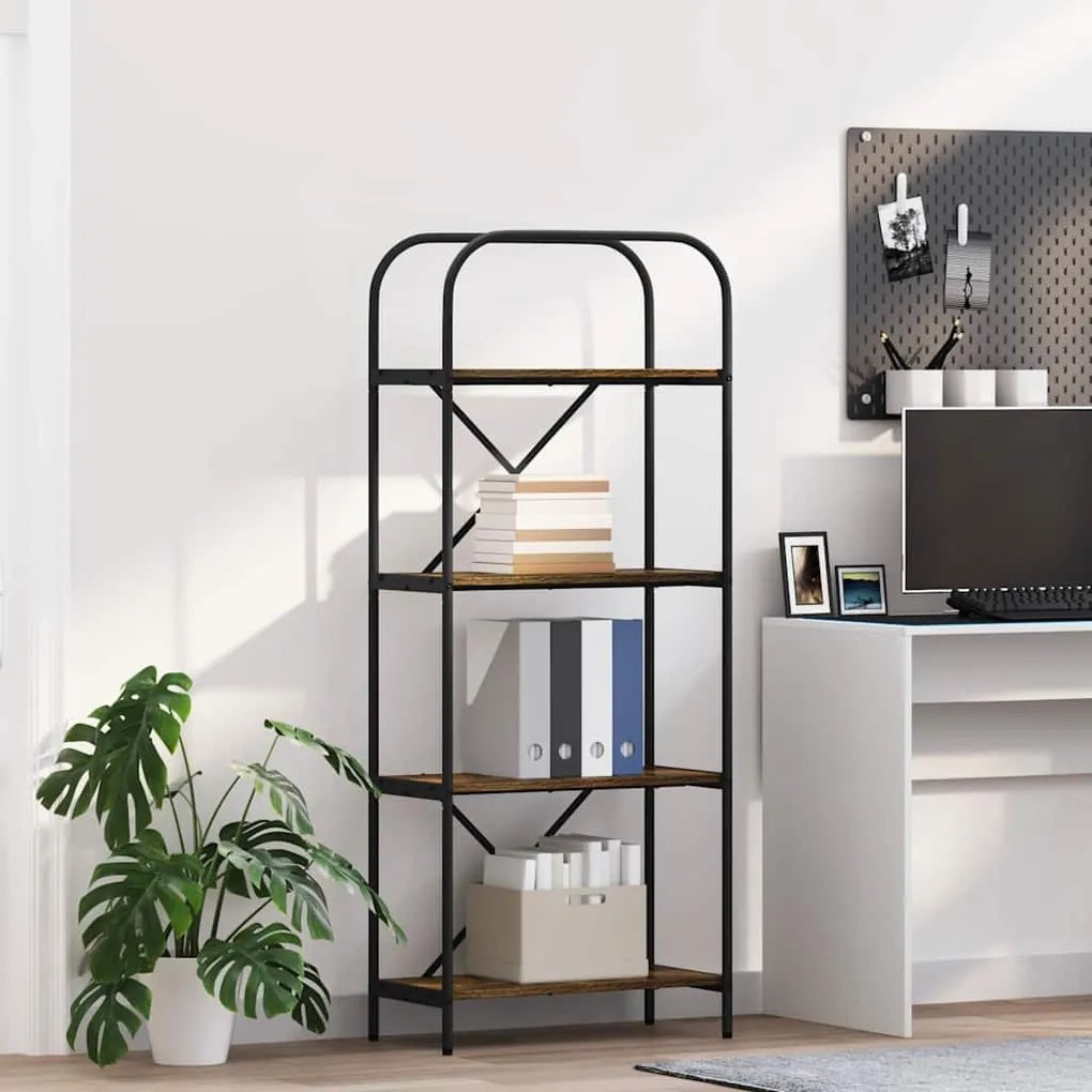 Könyvespolc Füstölt tölgy 60 x 30 x 146 cm Faanyag