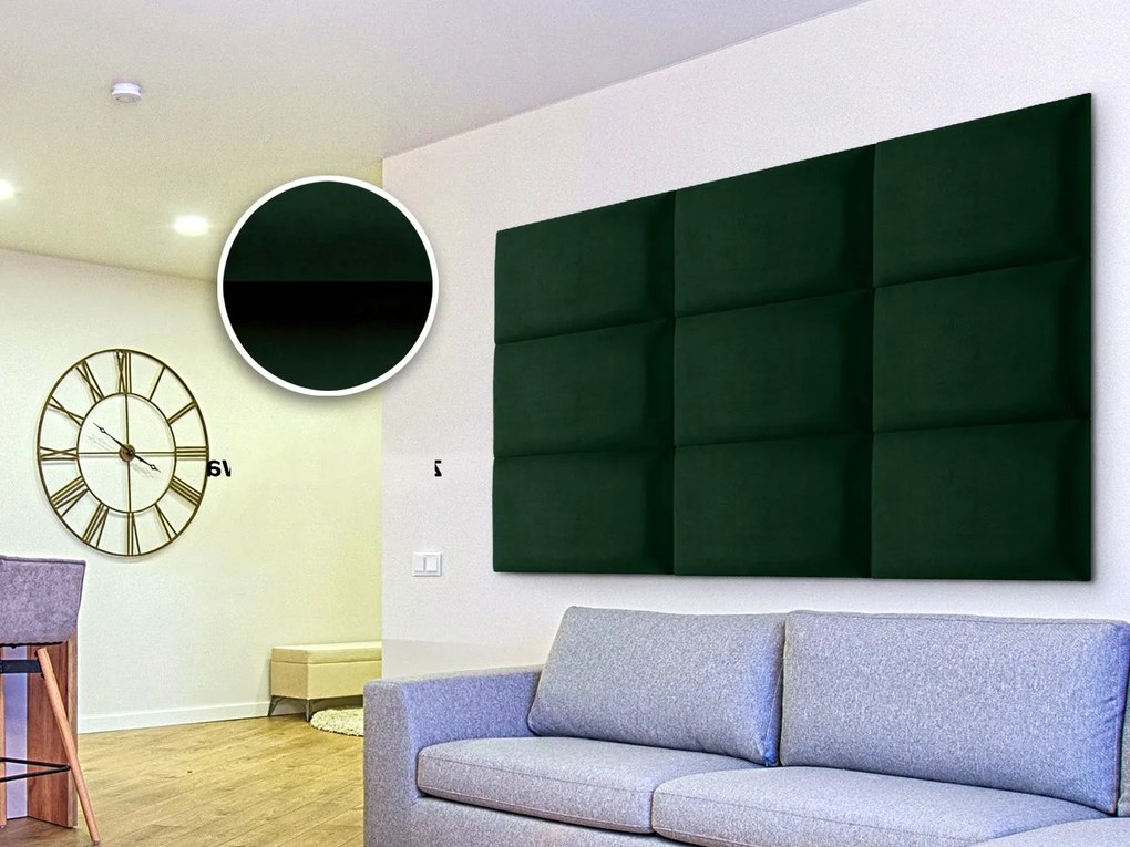 Kárpitozott panel Soundless 40x30 cm (sötétzöld). 1068520