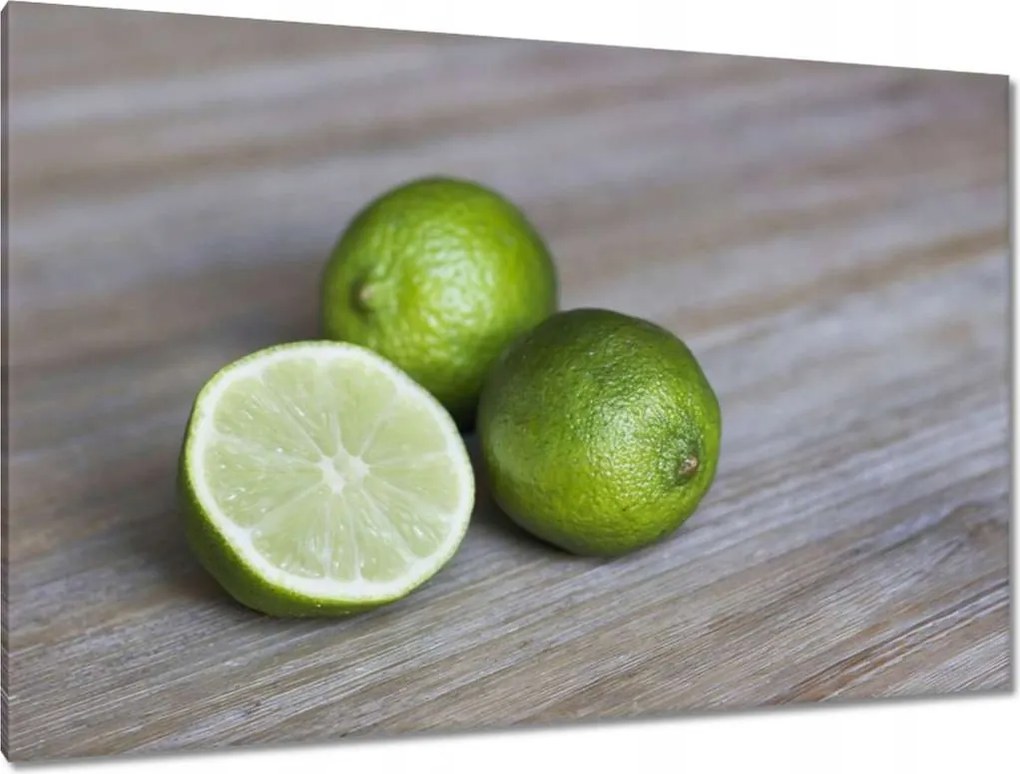 Vászonkép 120x80 Lime a deszkán