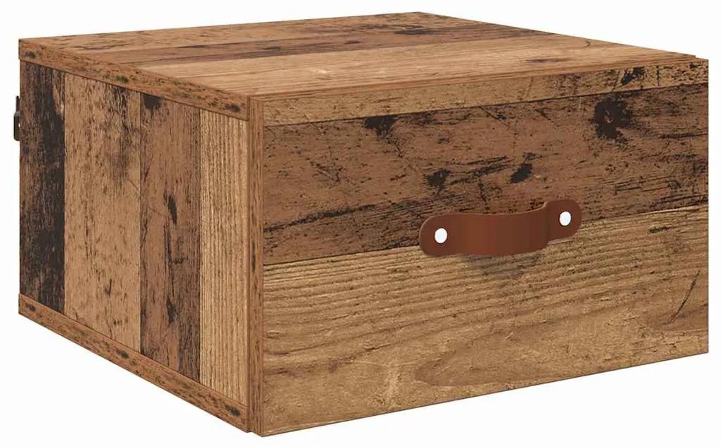 Fali éjjeli szekrény Öreg fa 35 x 35 x 20 cm Faanyag