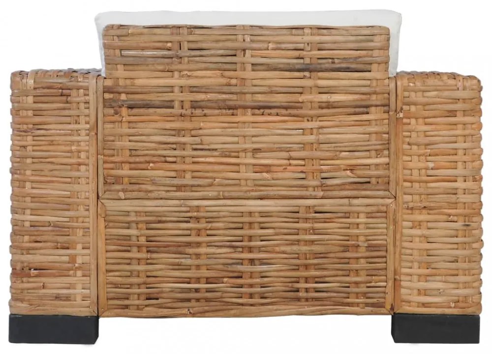természetes rattan fotel párnával