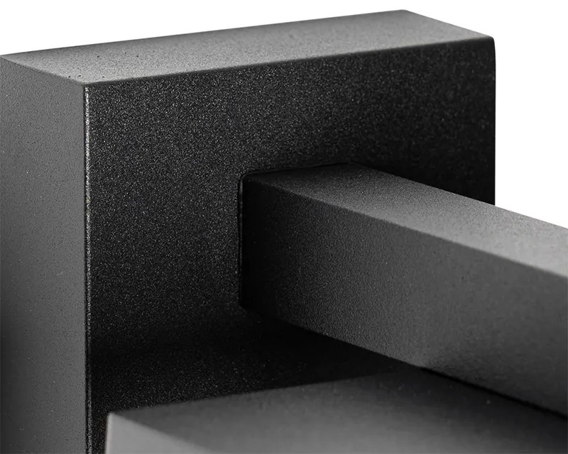 Kültéri fali lámpa fekete IP44 szürkületi érzékelővel - Charlois