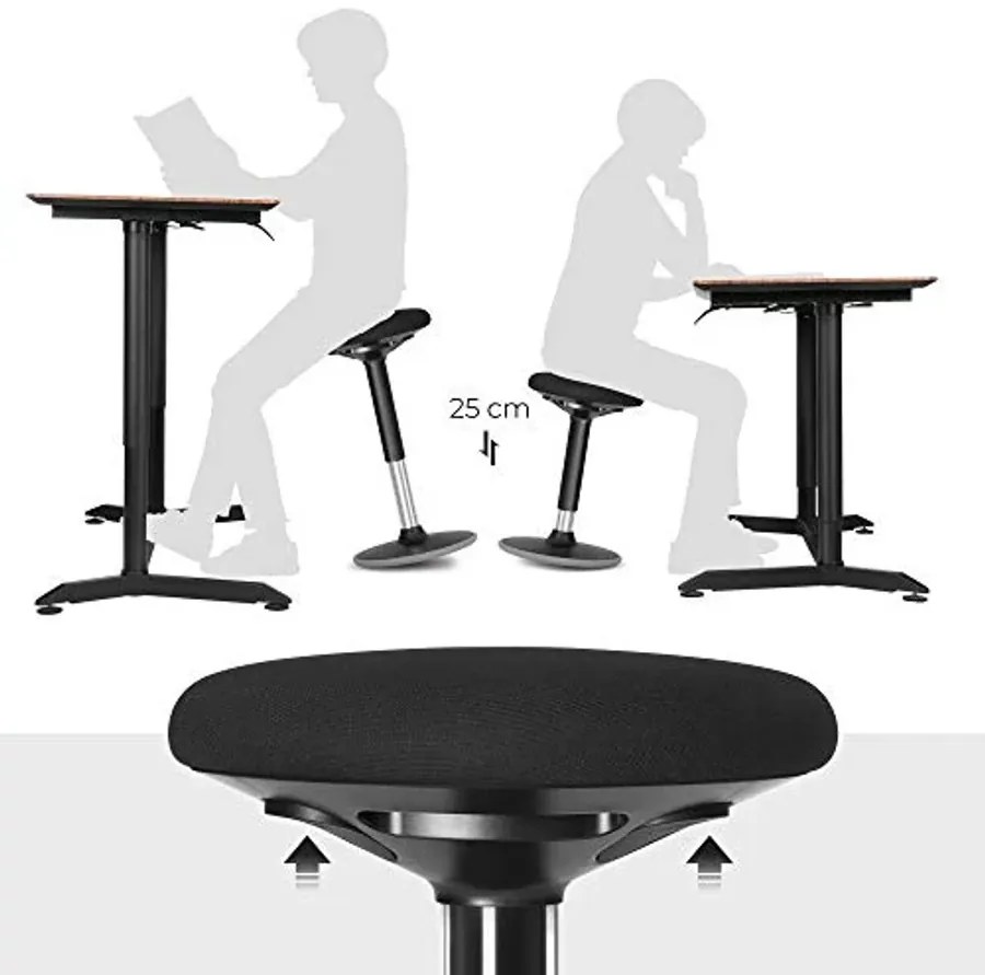Irodai szék, ergonomikus szék, 56-81 cm magasságban állítható, fekete