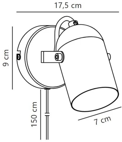 Nordlux - Fali spotlámpa LOTUS 1xE14/40W/230V