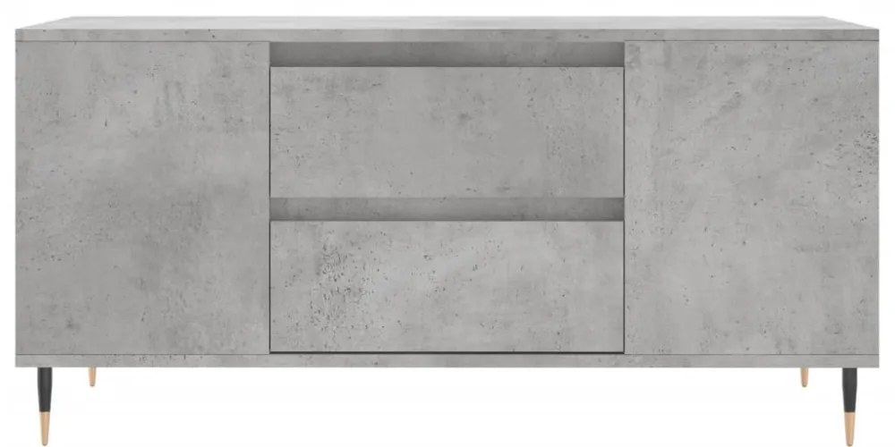 betonszürke szerelt fa dohányzóasztal 102x44,5x50 cm